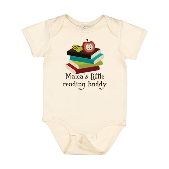 Inktastic Mamas Little Reading Buddy Bookworm Boys or Girls Baby Bodysuit