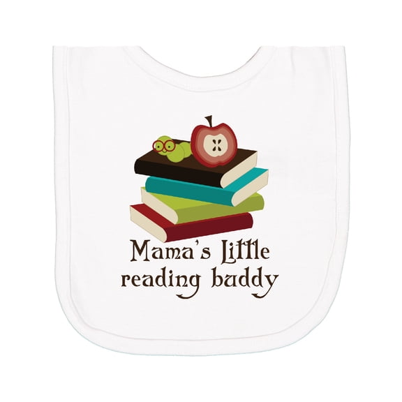 Inktastic Mamas Little Reading Buddy Bookworm Newborn Bib