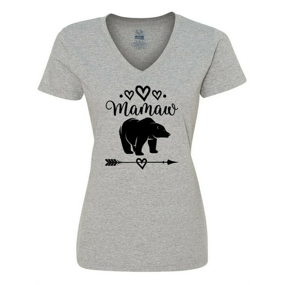 Inktastic Mamaw Bear Grandma Women's V-Neck T-Shirt