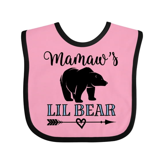Inktastic Mamaw Grandma Lil Bear Grandson Gift Boys Baby Bib