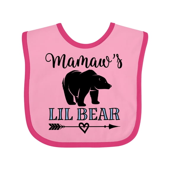 Inktastic Mamaw Grandma Lil Bear Grandson Gift Boys Baby Bib