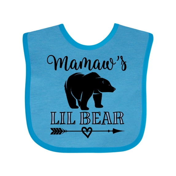 Inktastic Mamaw Grandma Lil Bear Grandson Gift Boys Baby Bib
