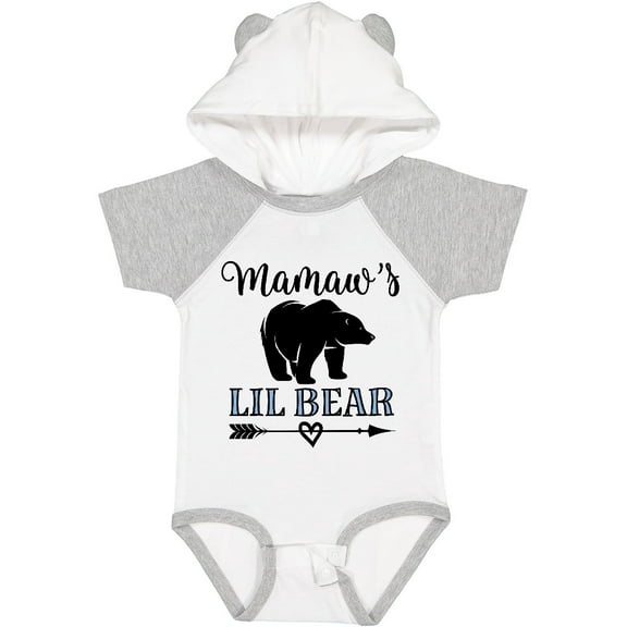 Inktastic Mamaw Grandma Lil Bear Grandson Boys Baby Bodysuit