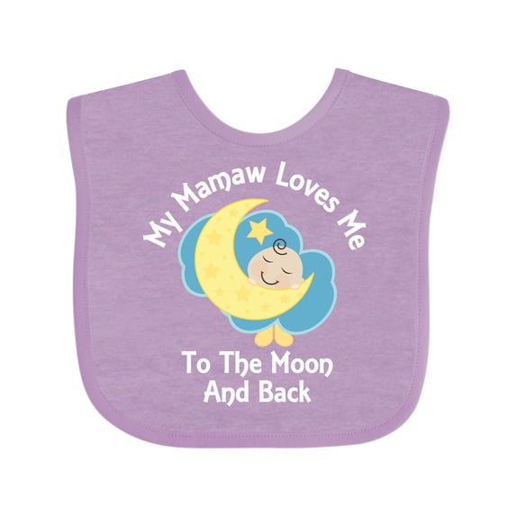 Inktastic Mamaw Grandma Loves Me Girls Boys Boys or Girls Baby Bib