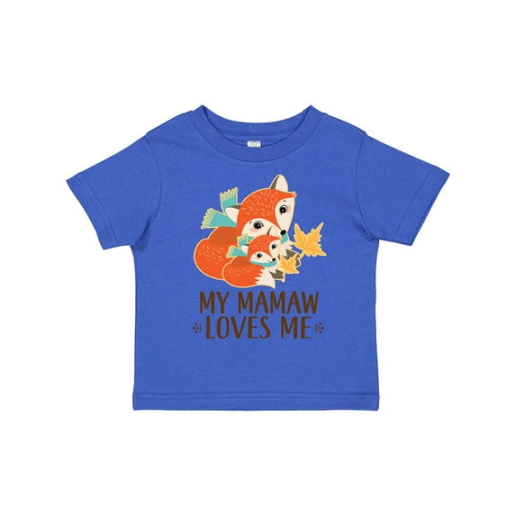 Inktastic Mamaw Loves Me Gift Fox Boys or Girls Toddler T-Shirt
