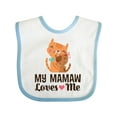 thumbnail image 1 of Inktastic Mamaw Loves Me Girl Granddaughter Cat Girls Baby Bib, 1 of 4