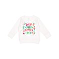 thumbnail image 1 of Inktastic Mamaw Loves Me Girls Apparel Toddler Sweatshirt, 1 of 4
