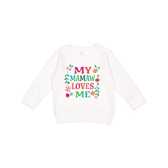 Inktastic Mamaw Loves Me Girls Apparel Toddler Sweatshirt