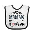 thumbnail image 1 of Inktastic Mamaw Loves Me Grandchild Girls Baby Bib, 1 of 4