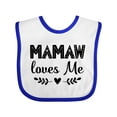 thumbnail image 1 of Inktastic Mamaw Loves Me Grandchild Girls Baby Bib, 1 of 4