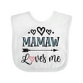 thumbnail image 1 of Inktastic Mamaw Loves Me Grandchild Girls Baby Bib, 1 of 4