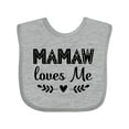 thumbnail image 1 of Inktastic Mamaw Loves Me Grandchild Girls Baby Bib, 1 of 4