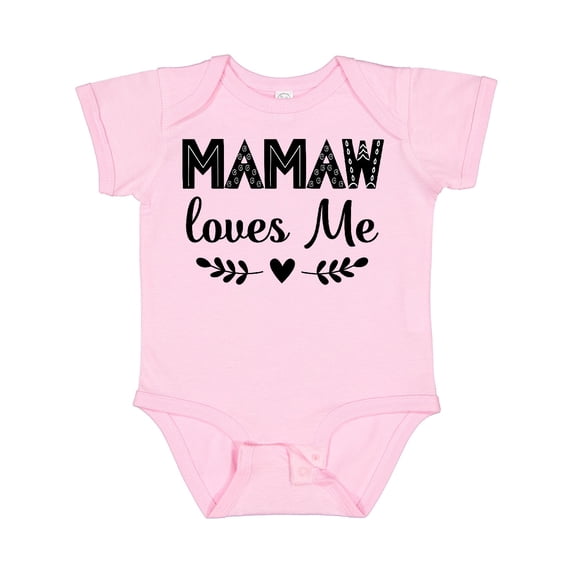 Inktastic Mamaw Loves Me Grandchild Girls Baby Bodysuit