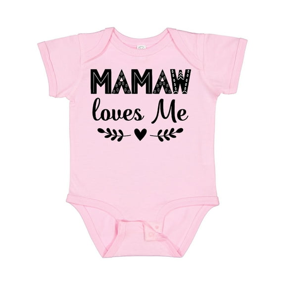 Inktastic Mamaw Loves Me Grandchild Girls Baby Bodysuit