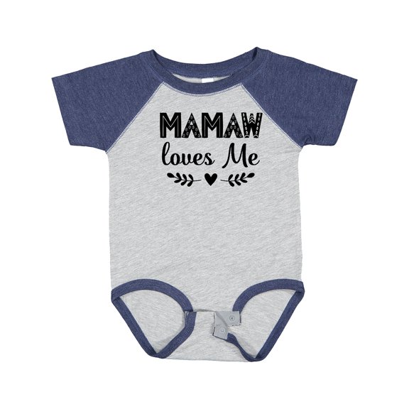 Inktastic Mamaw Loves Me Grandchild Girls Baby Bodysuit