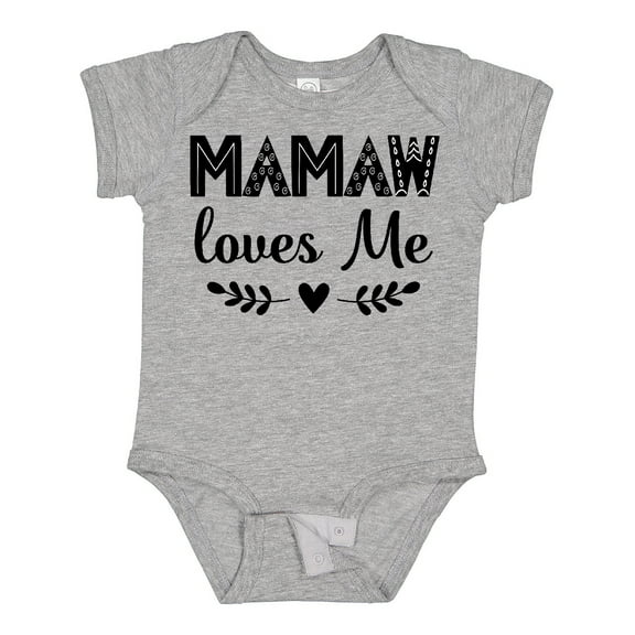 Inktastic Mamaw Loves Me Grandchild Girls Baby Bodysuit