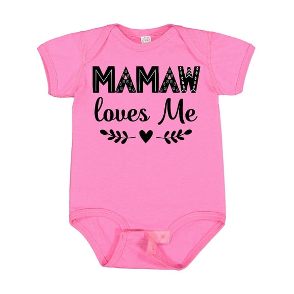 Inktastic Mamaw Loves Me Grandchild Girls Baby Bodysuit