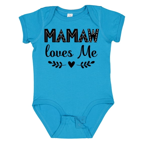 Inktastic Mamaw Loves Me Grandchild Girls Baby Bodysuit