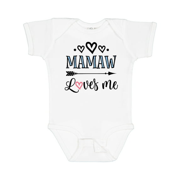 Inktastic Mamaw Loves Me Grandchild Girls Baby Bodysuit