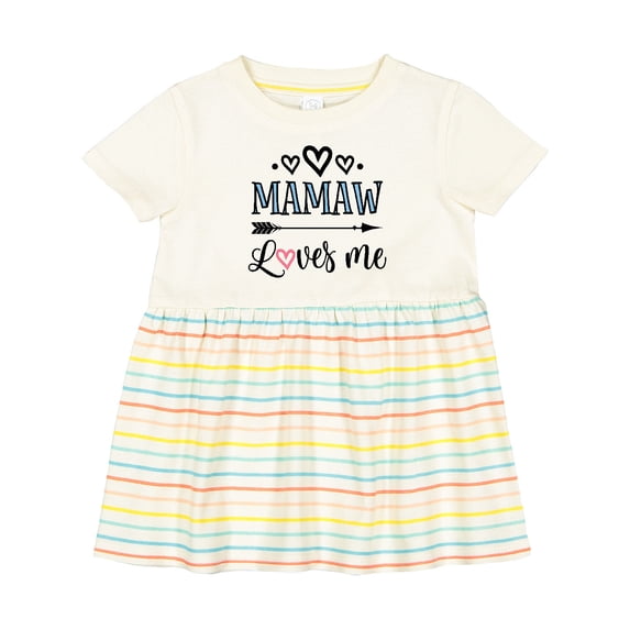 Inktastic Mamaw Loves Me Grandchild Girls Baby Dress