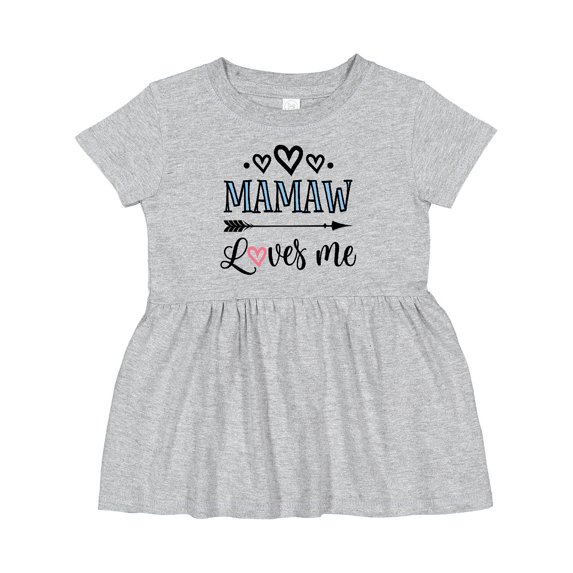 Inktastic Mamaw Loves Me Grandchild Girls Baby Dress