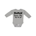 thumbnail image 1 of Inktastic Mamaw Loves Me Grandchild Girls Long Sleeve Baby Bodysuit, 1 of 5