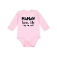 thumbnail image 1 of Inktastic Mamaw Loves Me Grandchild Girls Long Sleeve Baby Bodysuit, 1 of 5
