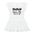 thumbnail image 1 of Inktastic Mamaw Loves Me Grandchild Girls Toddler Dress, 1 of 5