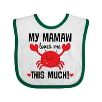 Inktastic Mamaw Loves Me Grandson Boys or Girls Baby Bib