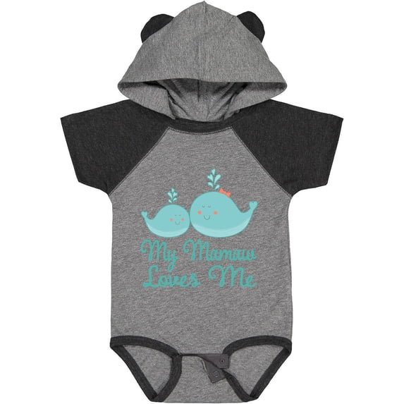 Inktastic Mamaw Loves Me Whale Grandchild Boys or Girls Baby Bodysuit