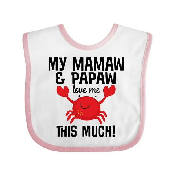Inktastic Mamaw Papaw Love Me Boys or Girls Baby Bib