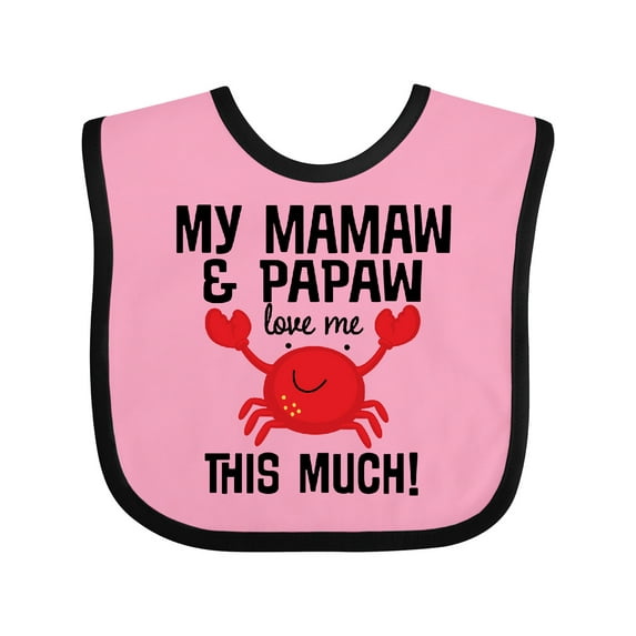 Inktastic Mamaw Papaw Love Me Boys or Girls Baby Bib