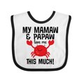 thumbnail image 1 of Inktastic Mamaw Papaw Love Me Boys or Girls Baby Bib, 1 of 4