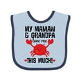 thumbnail image 1 of Inktastic Mamaw and Grandpa Love Me Grandkids Boys or Girls Baby Bib, 1 of 4