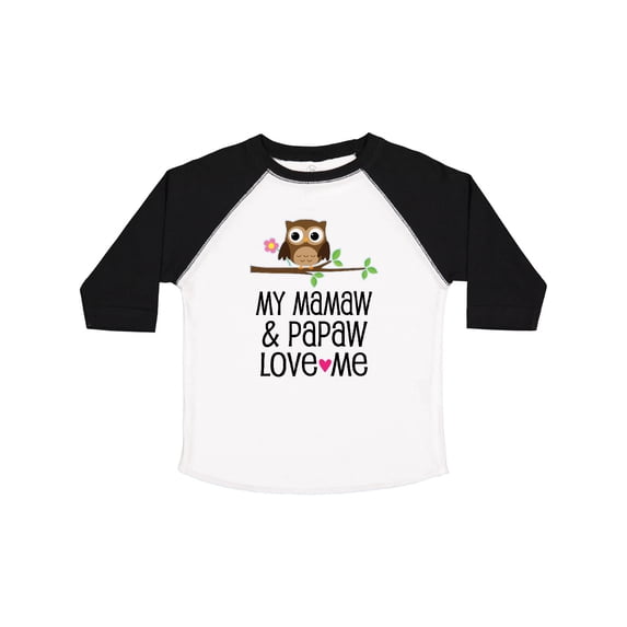 Inktastic Mamaw and Papaw Girl Granddaughter Owl Girls Toddler T-Shirt