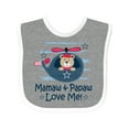 thumbnail image 1 of Inktastic Mamaw and Papaw Love Me Boys Baby Bib, 1 of 4