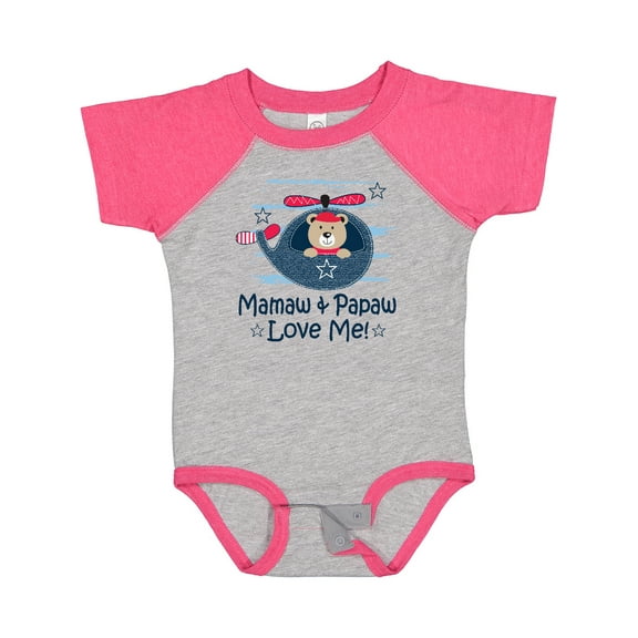 Inktastic Mamaw and Papaw Love Me Boys Baby Bodysuit