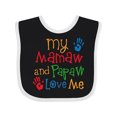 thumbnail image 1 of Inktastic Mamaw and Papaw Love Me Boys or Girls Baby Bib, 1 of 4