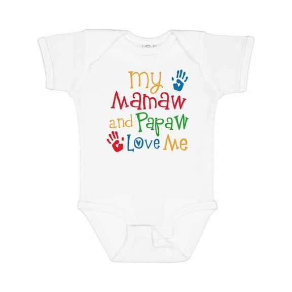 Inktastic Mamaw and Papaw Love Me Boys or Girls Baby Bodysuit