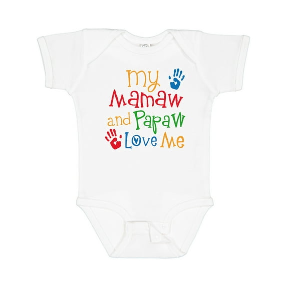 Inktastic Mamaw and Papaw Love Me Boys or Girls Baby Bodysuit
