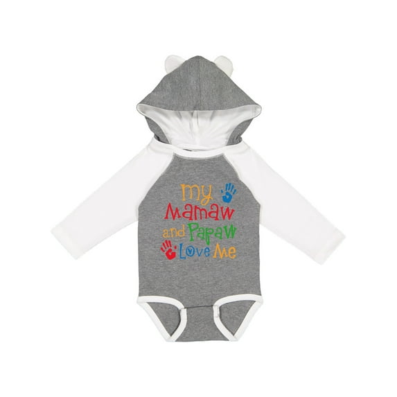 Inktastic Mamaw and Papaw Love Me Boys or Girls Long Sleeve Baby Bodysuit