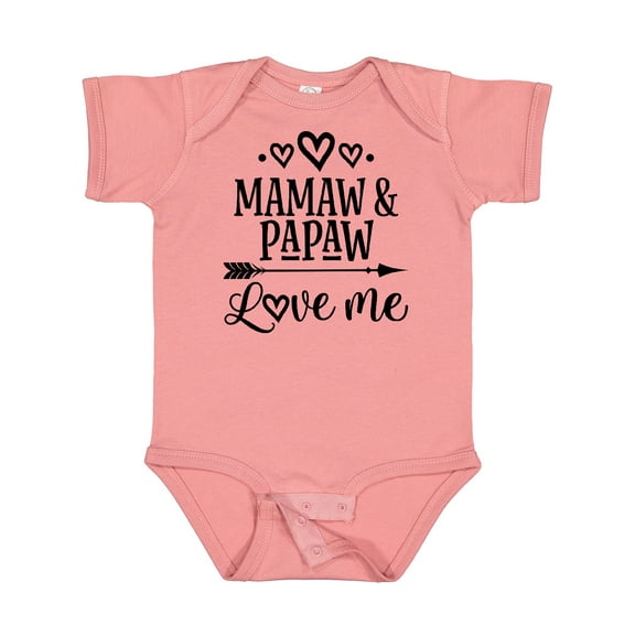 Inktastic Mamaw and Papaw Love Me Girls Baby Bodysuit