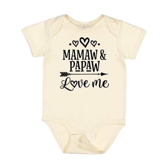 Inktastic Mamaw and Papaw Love Me Girls Baby Bodysuit