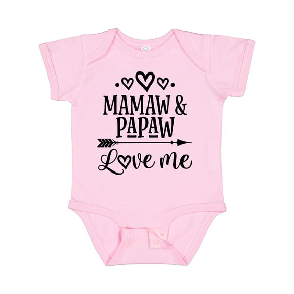 Inktastic Mamaw and Papaw Love Me Girls Baby Bodysuit