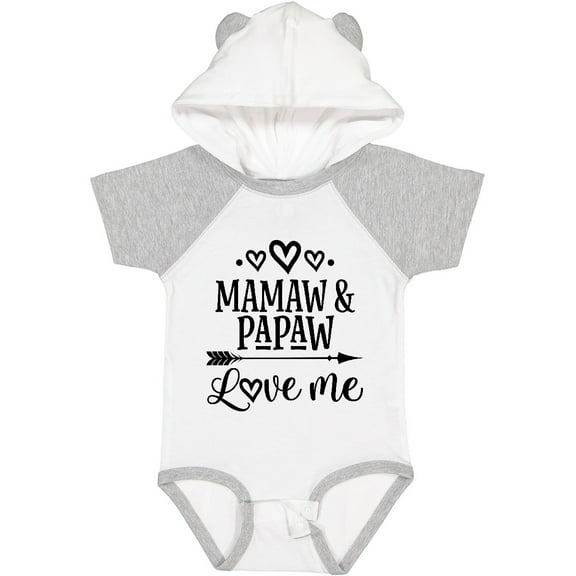 Inktastic Mamaw and Papaw Love Me Girls Baby Bodysuit
