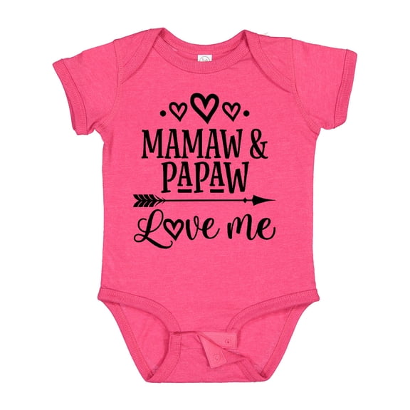 Inktastic Mamaw and Papaw Love Me Girls Baby Bodysuit
