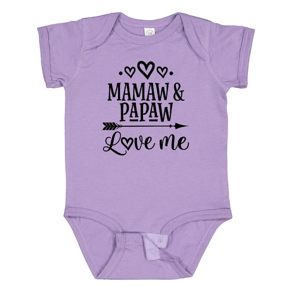 Inktastic Mamaw and Papaw Love Me Girls Baby Bodysuit