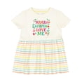 thumbnail image 1 of Inktastic Mamaw and Papaw Love Me Girls Baby Dress, 1 of 5