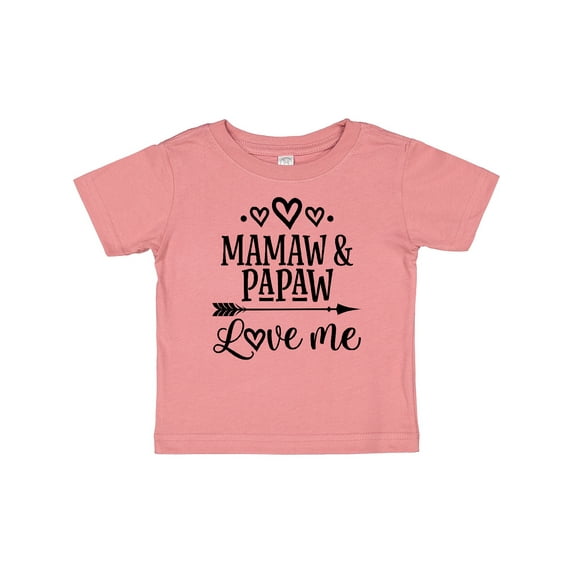 Inktastic Mamaw and Papaw Love Me Girls Baby T-Shirt