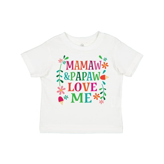 Inktastic Mamaw and Papaw Love Me Girls Toddler T-Shirt